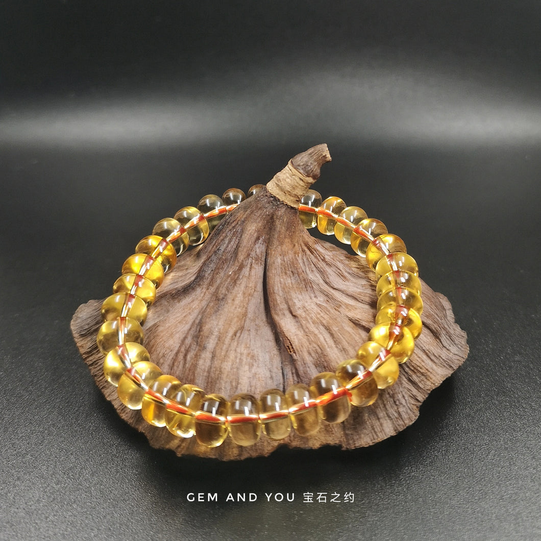 Citrine Abacus Bracelet 10mm 天然黄水晶算盘子手链