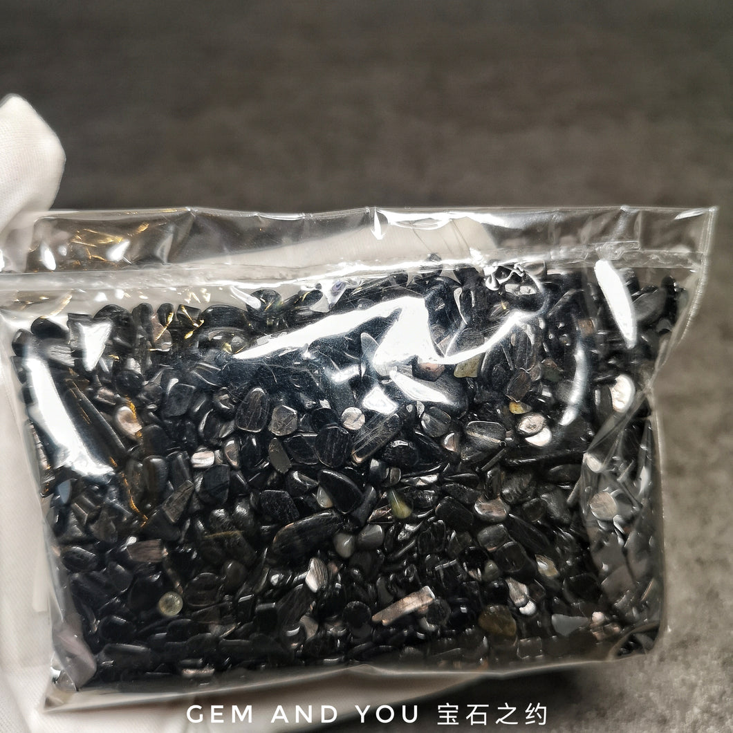 Hypersthene Chips/tumbled stone pack (200grams) 金运石碎石包200克