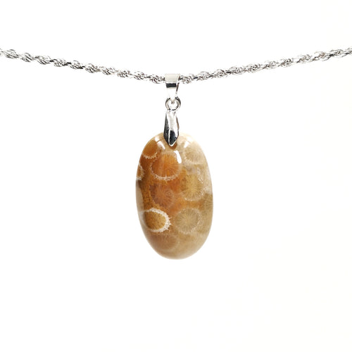 Fossilised Coral pendant