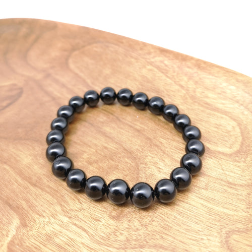 Black Tourmaline Bracelet Round 8mm