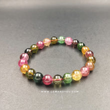 Load image into Gallery viewer, Watermelon Tourmaline Bracelet 8mm